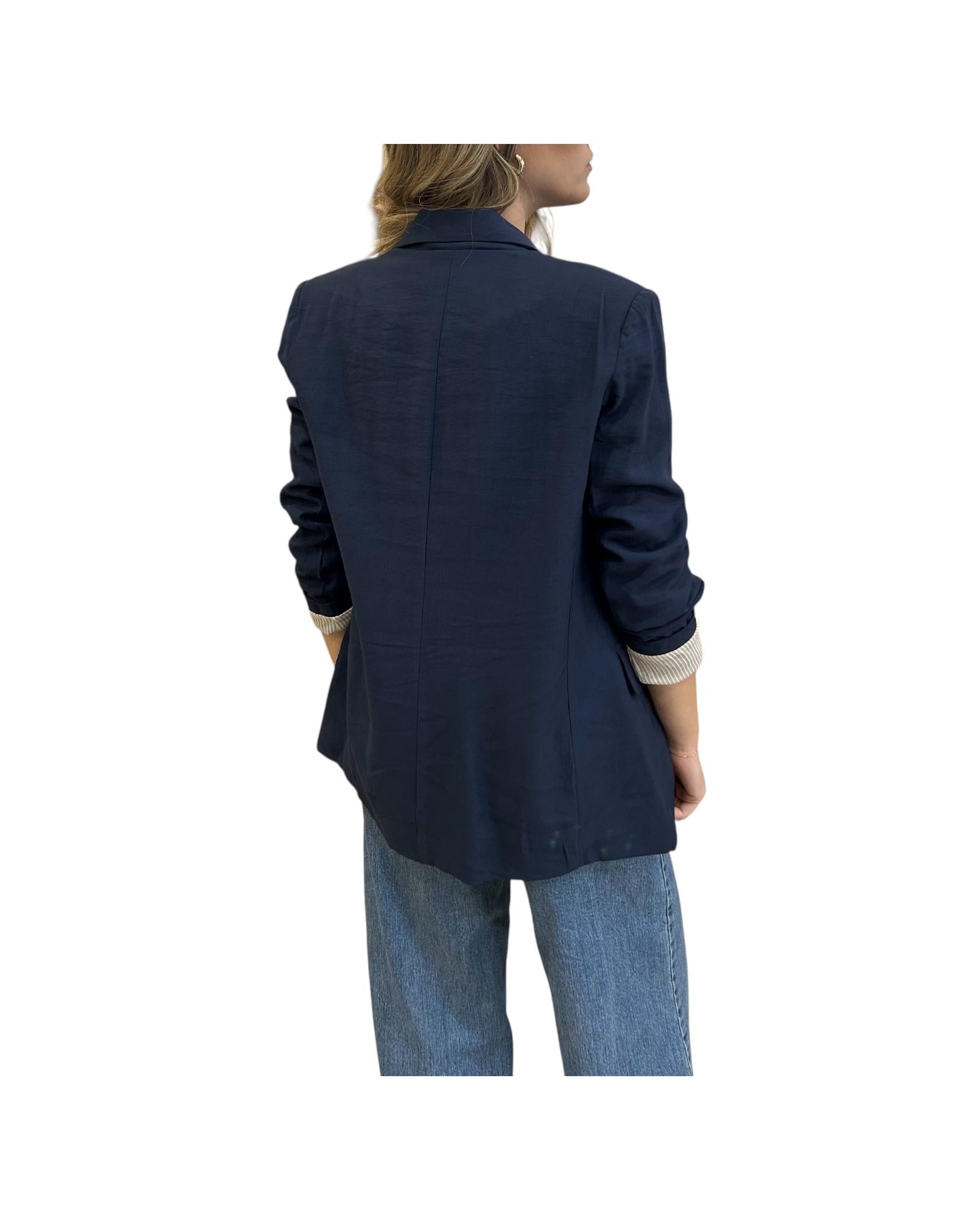 Blazer in viscosa Blue KIRA BLUE IMPURE 