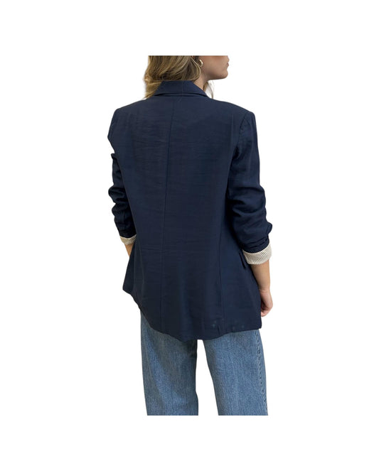 Blazer in viscosa Blue KIRA BLUE IMPURE 