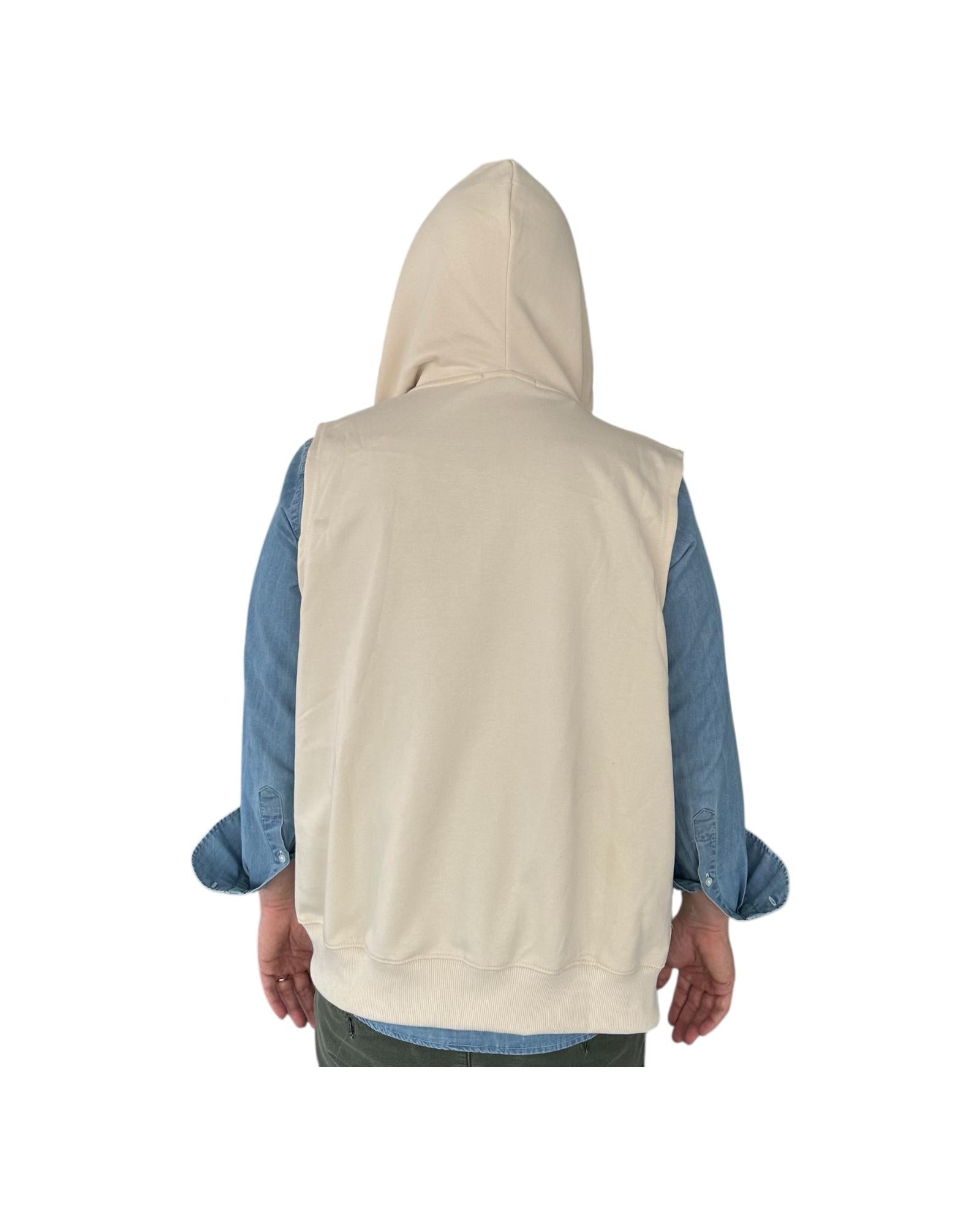 Gilet con cappuccio beige 503 BEIGE RE.VI.VAL 