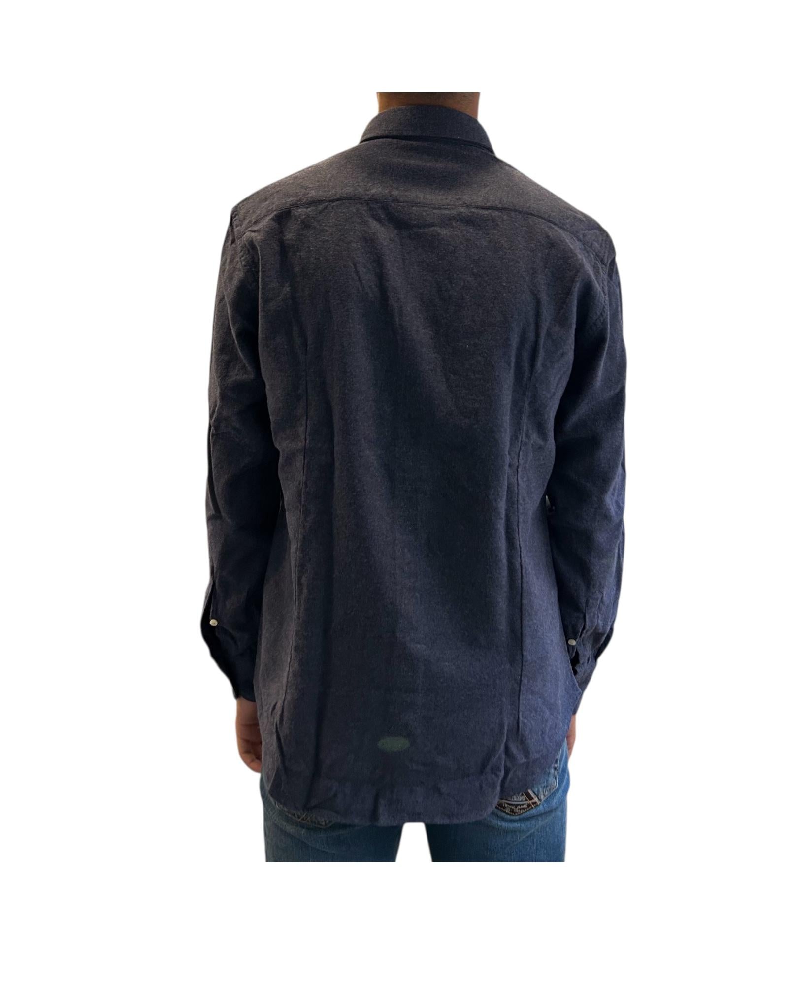 Camicia uomo in flanella Blu B2338 13 BASTONCINO 