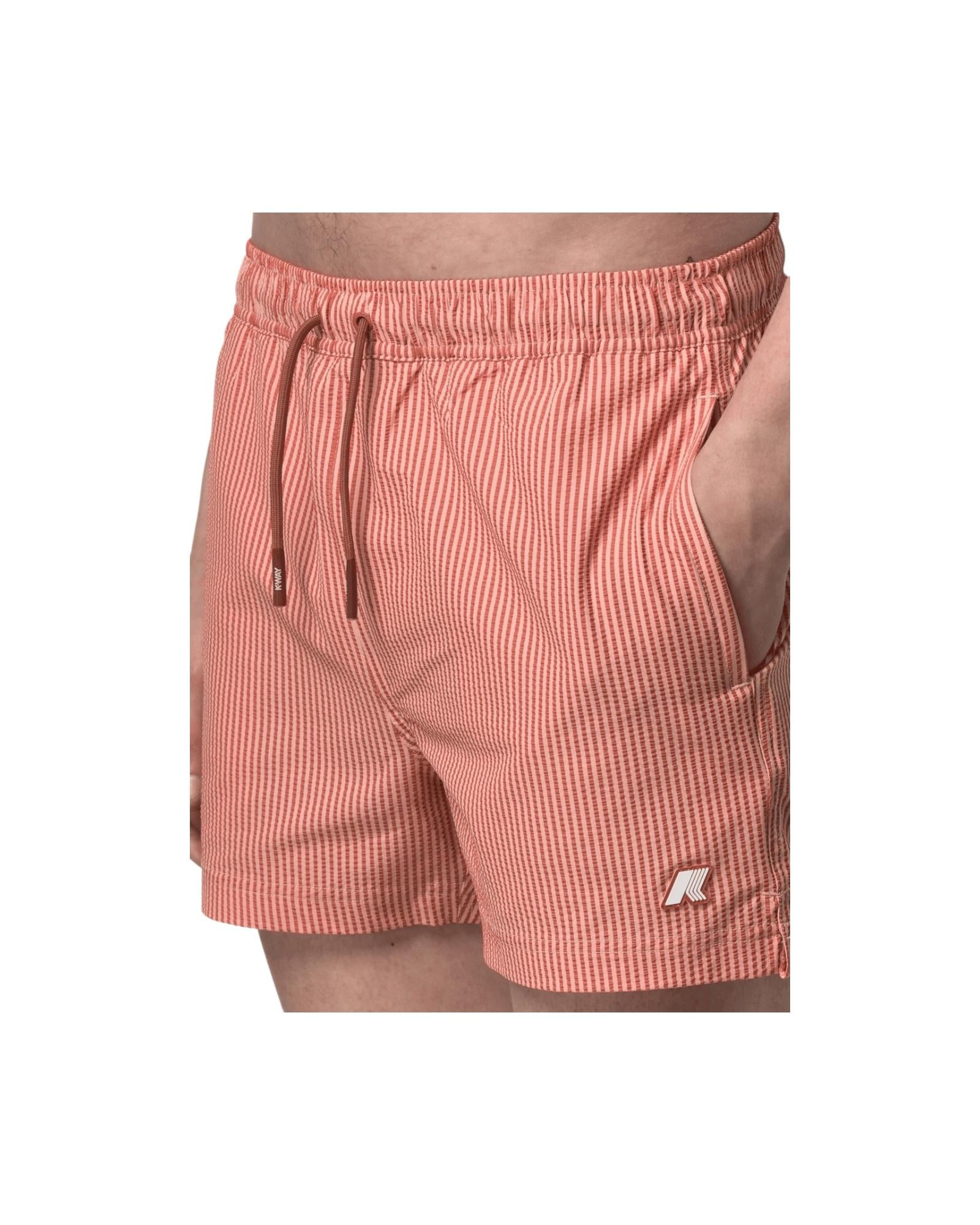 Costume a righe White Orange brownish K8141KW C07 K-WAY 