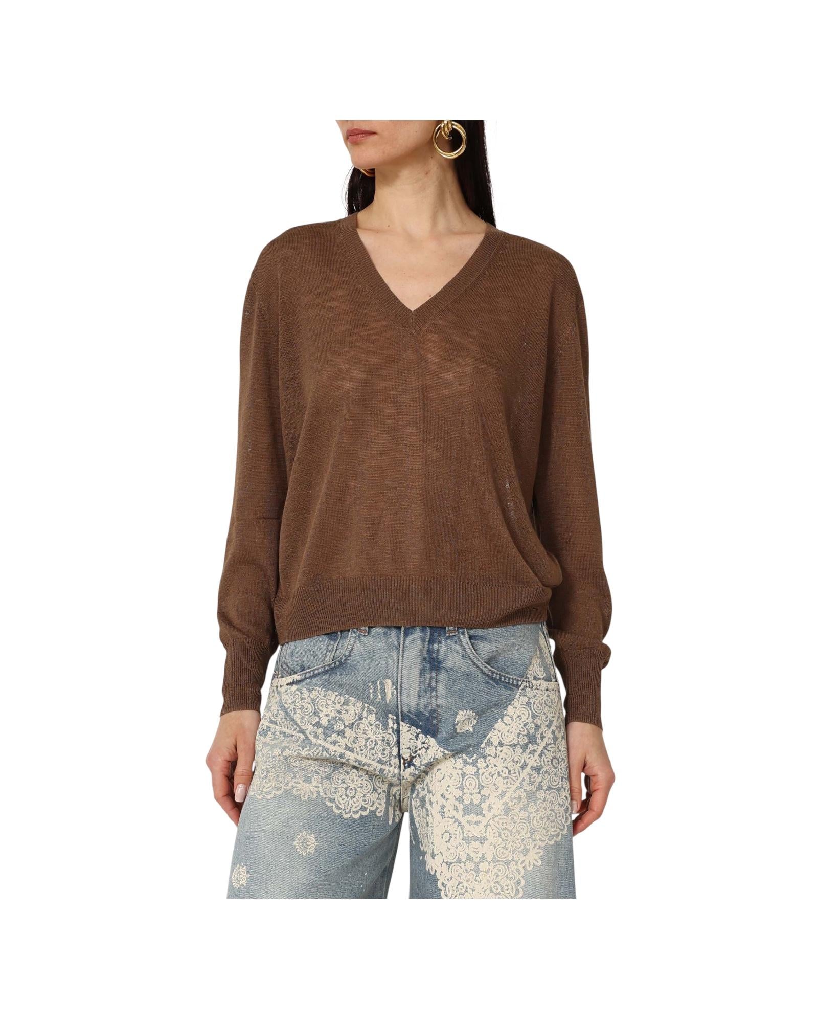 Maglia in viscosa Cioccolato F02O0801 CIOCCOLATO PHILIA LOFT