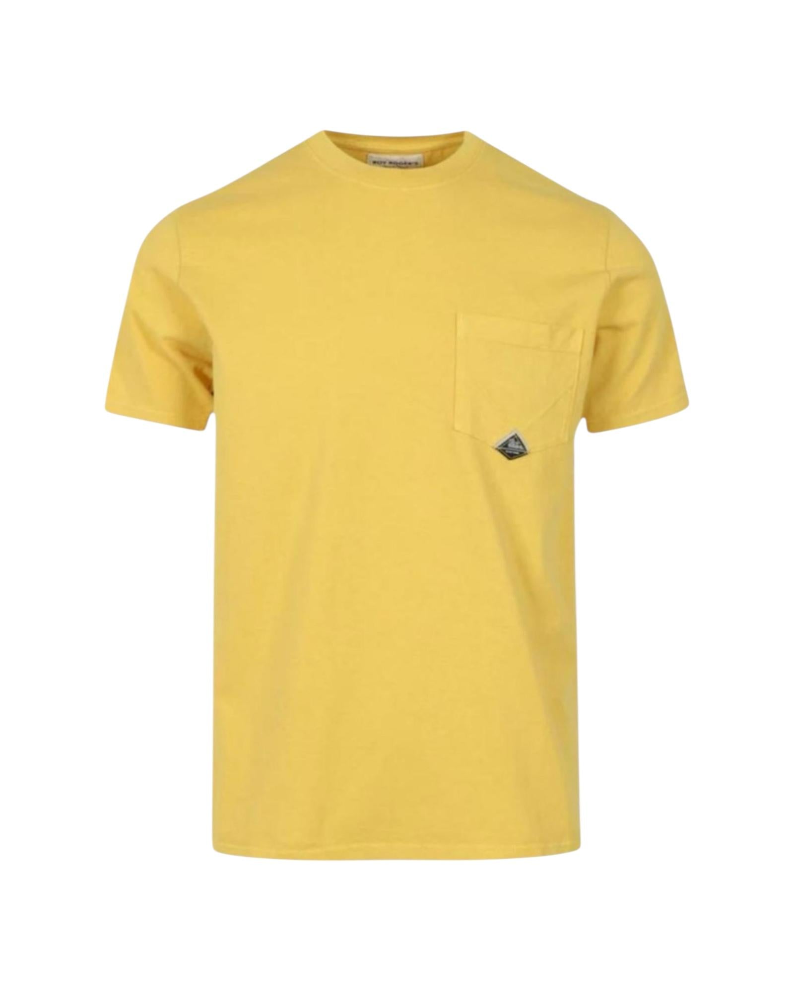 T-shirt pocket in jersey di cotone,lemon. RRU90048CA160111 C0359 ROY ROGER'S 