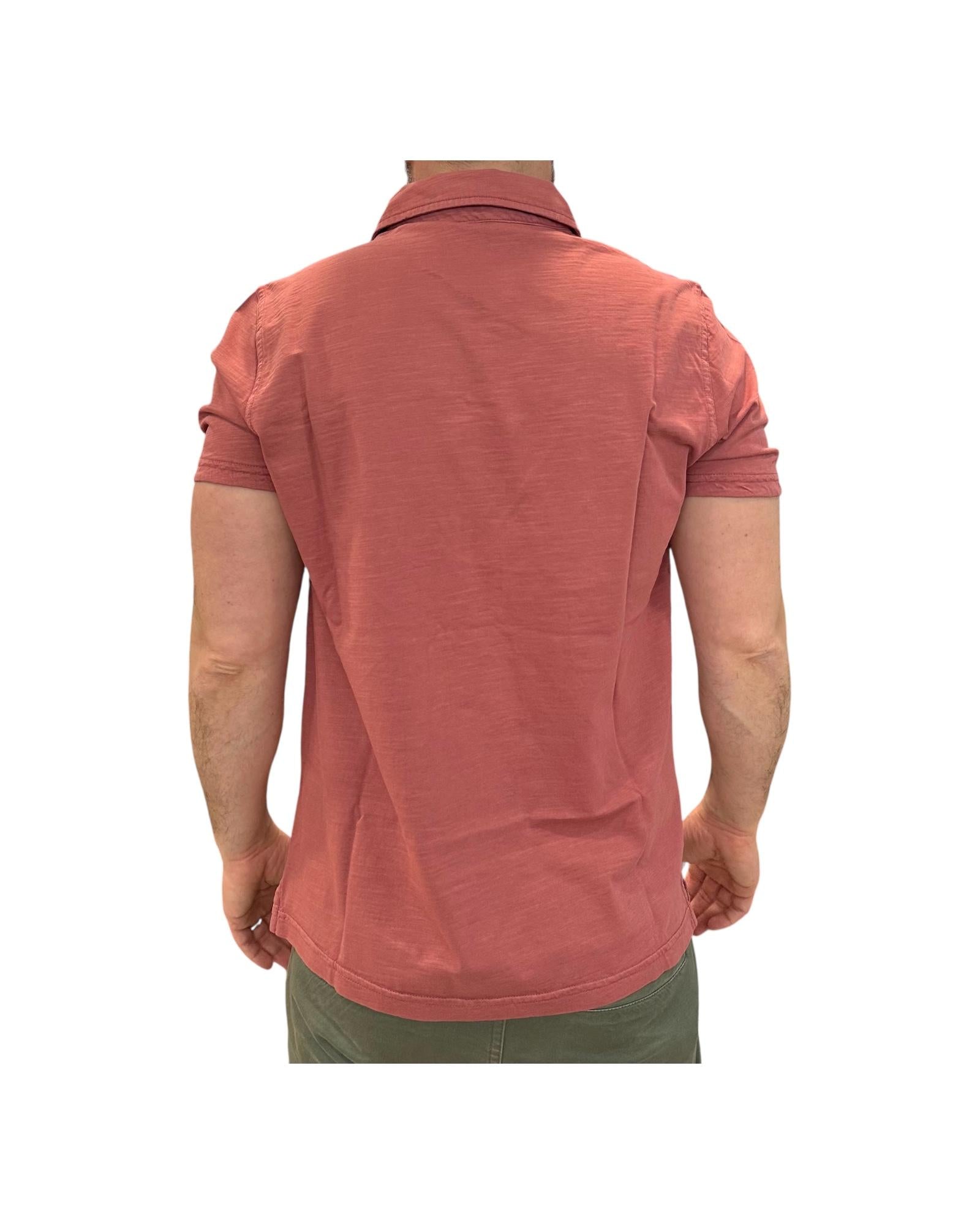 Polo uomo Long Island Fiammata senza bottoni, Faded red. 2006 FADED RED BL'KER