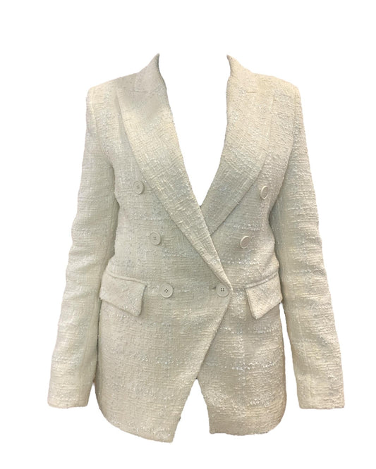 Blazer avvitato tessuto bouclè burro. TD0266 NATURALE VICOLO 