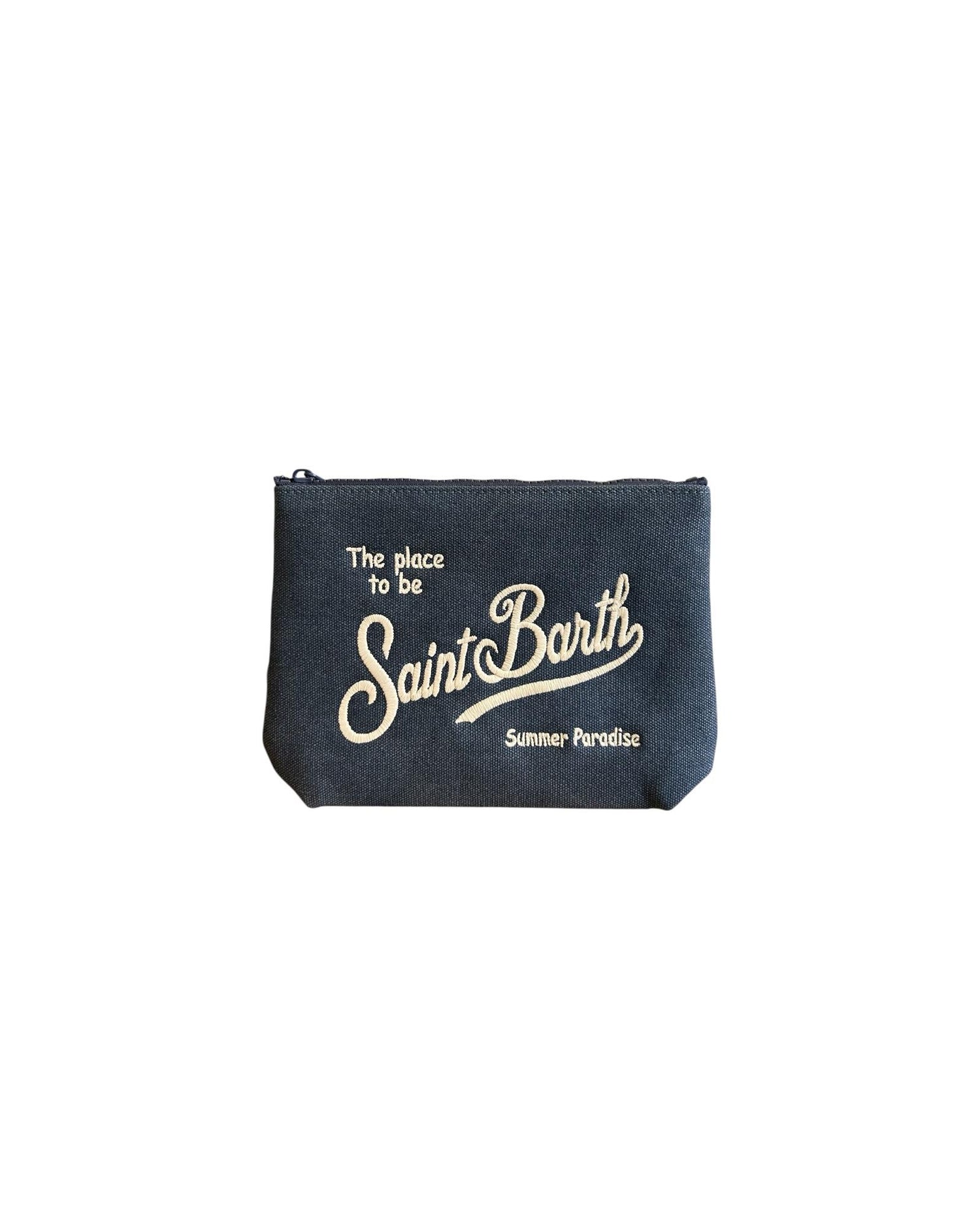 Pochette Aline in canvas Denim scuro ALI0047 01530L MC2 SAINT BARTH 