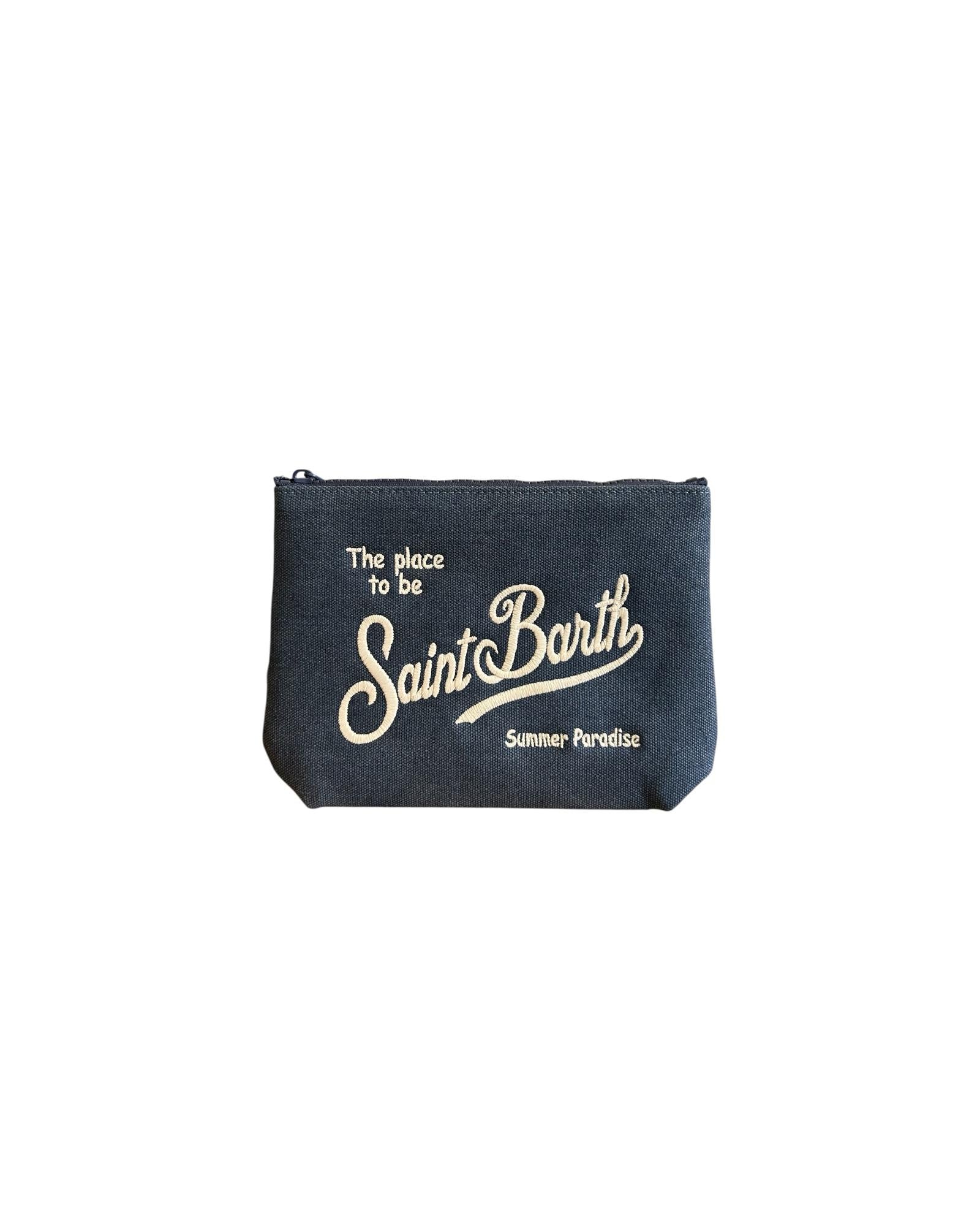 Pochette Aline in canvas Denim scuro ALI0047 01530L MC2 SAINT BARTH 