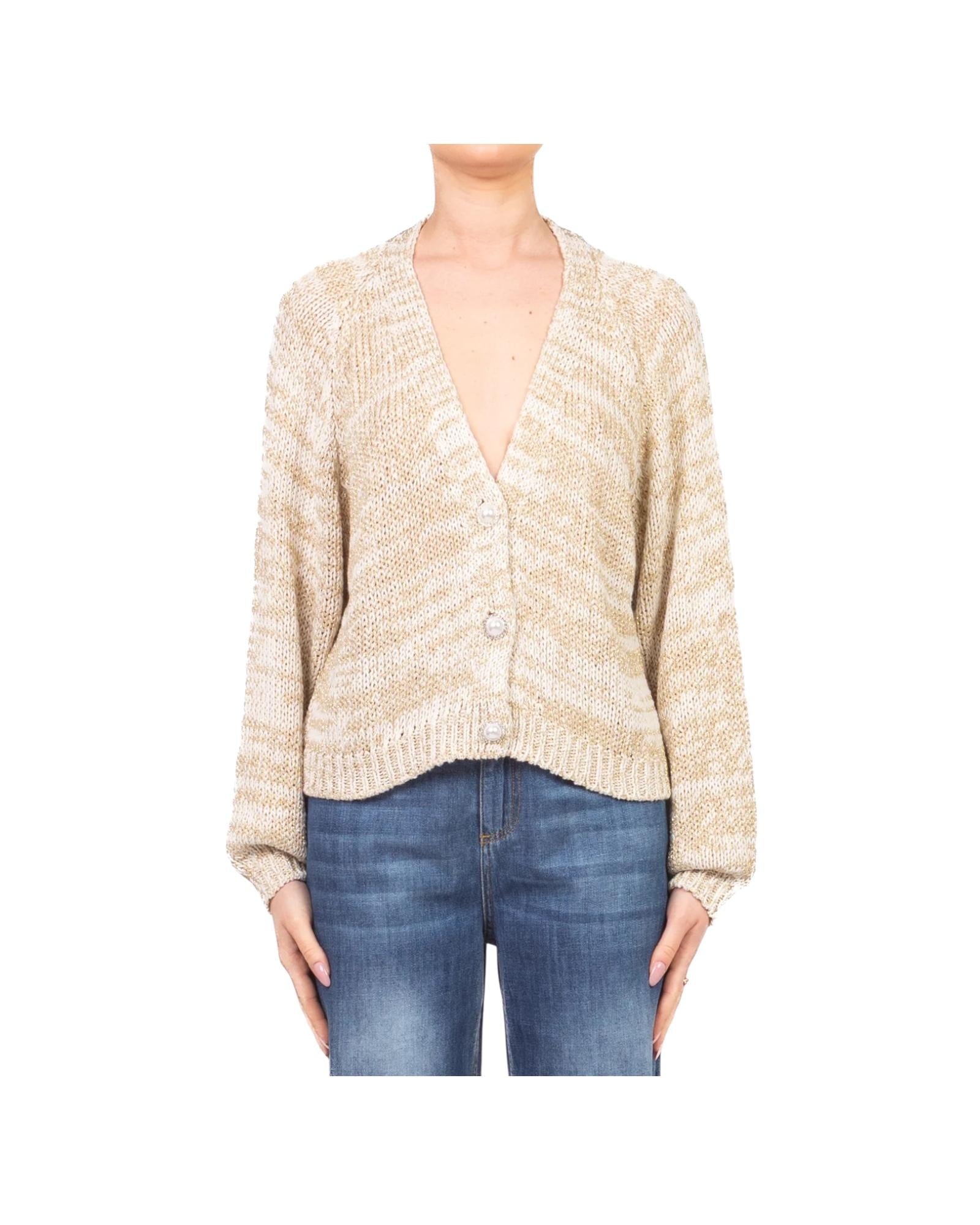 Cardigan con bottone gioiello Calce JIT Q008 345 HAVEONE 
