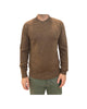Maglione girocollo in lana Tabacco