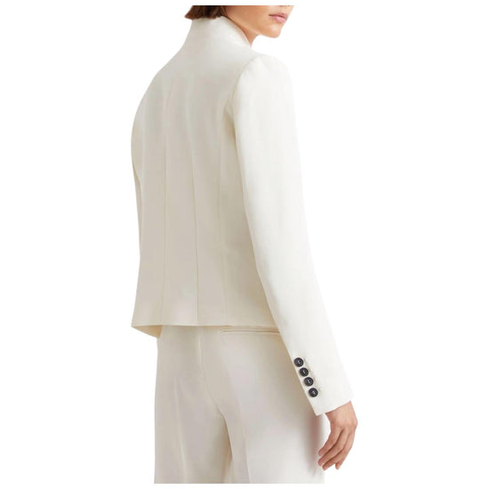 Blazer corto in envers satin Bianco MIRANDA 001 MARELLA 