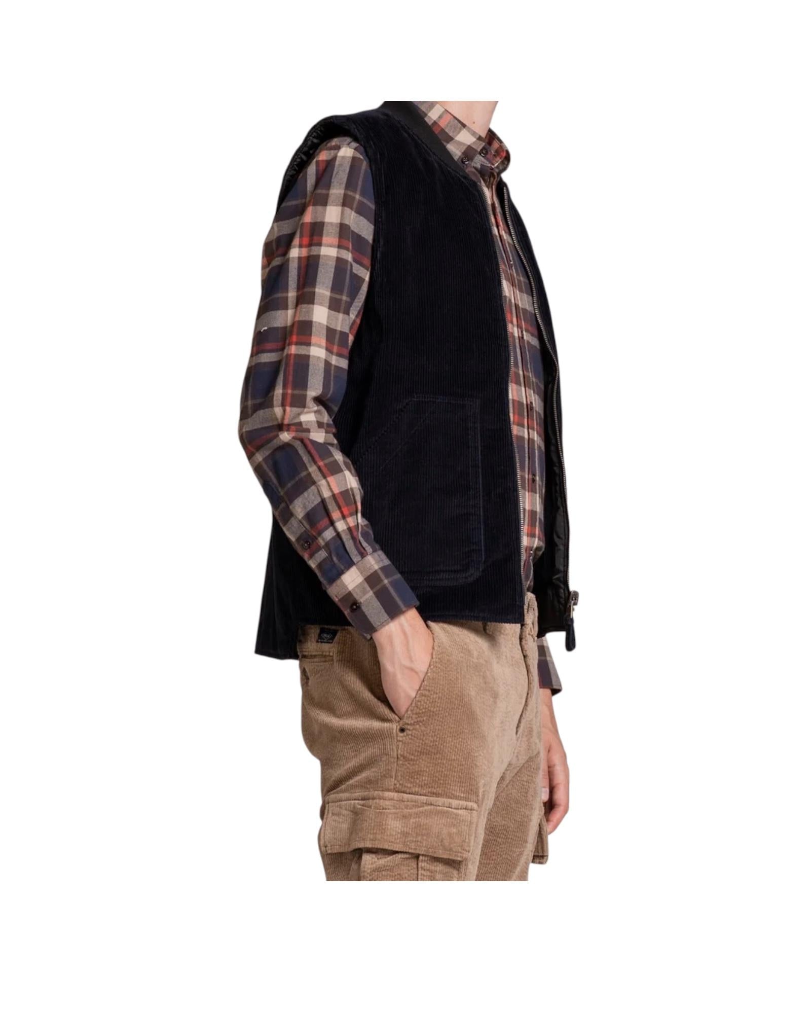 Gilet Martin reverse in corduroy Navy MARTIN V05C01 IMPURE 