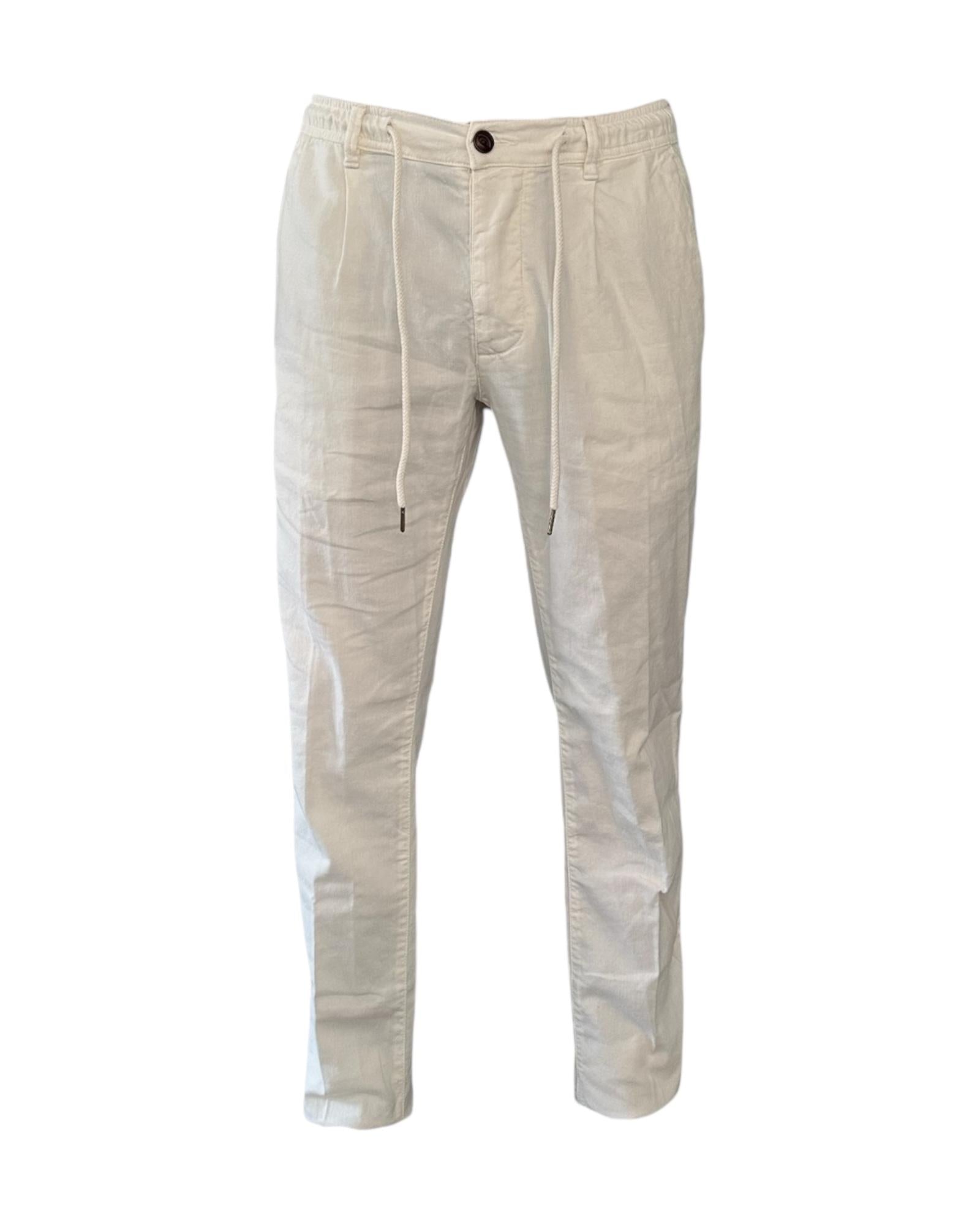 Pantalone Bristol misto lino White 019 BRISTOL MISTO LINO OLD WHITE MODFITTERS