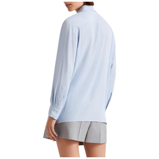 Camicia in misto seta con fusciacca a fiore Celeste CALCA 003 MARELLA 