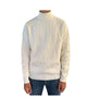 Maglione a costa inglese Panna