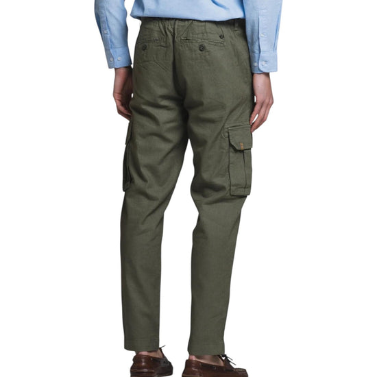 Pantalone Cargo in misto lino Military green ELMON MLNC03 IMPURE 
