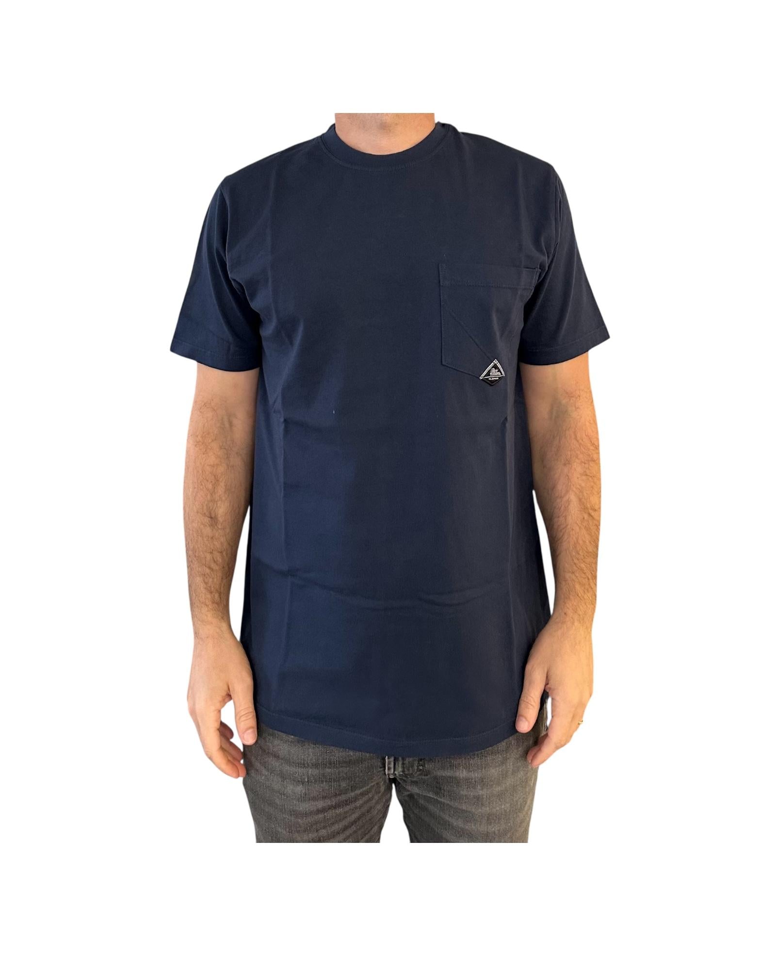 T-shirt pocket in cotone Blue navy RRU90048CA160111 C0048 ROY ROGER'S 