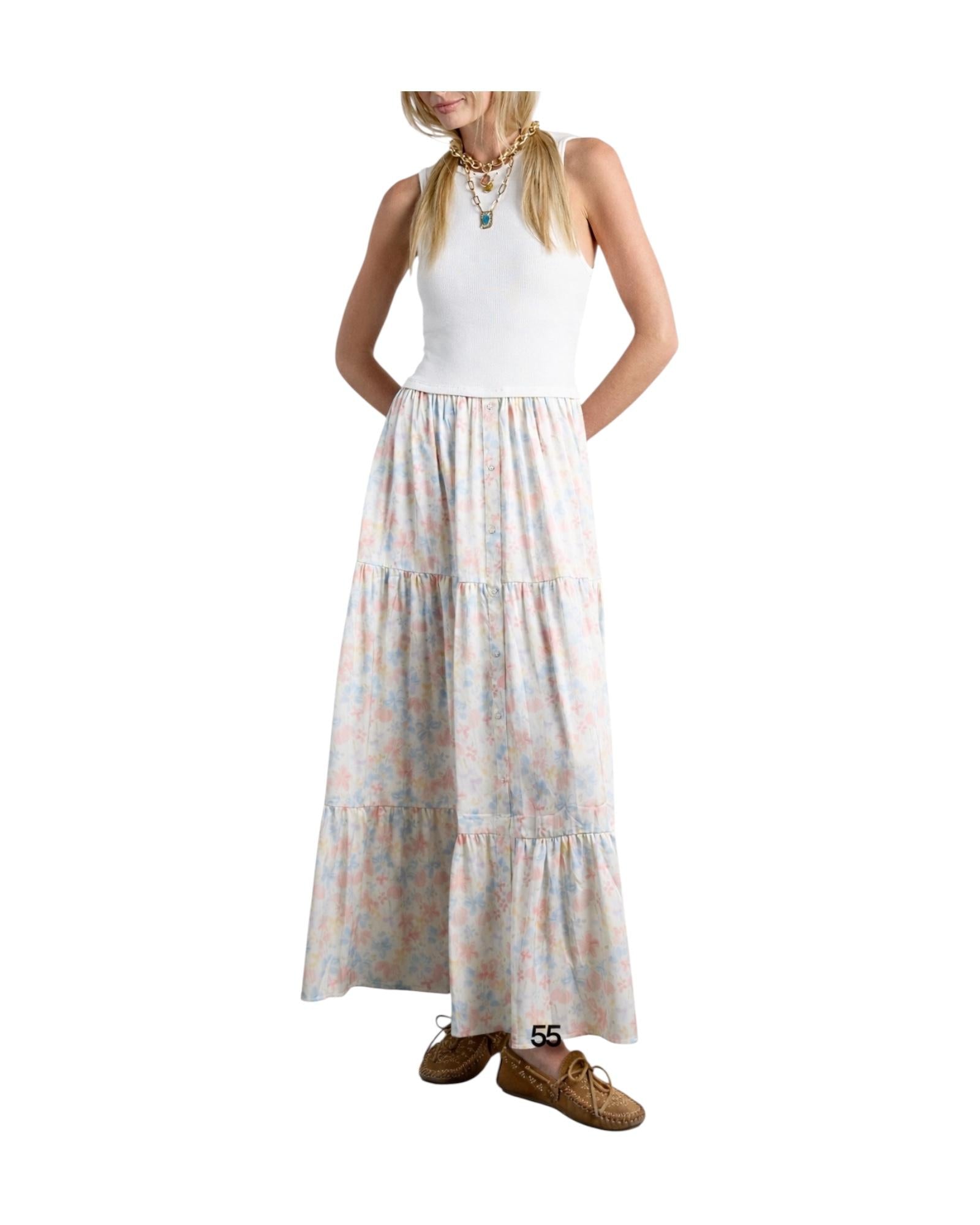 Tank Top Dress White 117 WHITE SINCE'RE PARIS