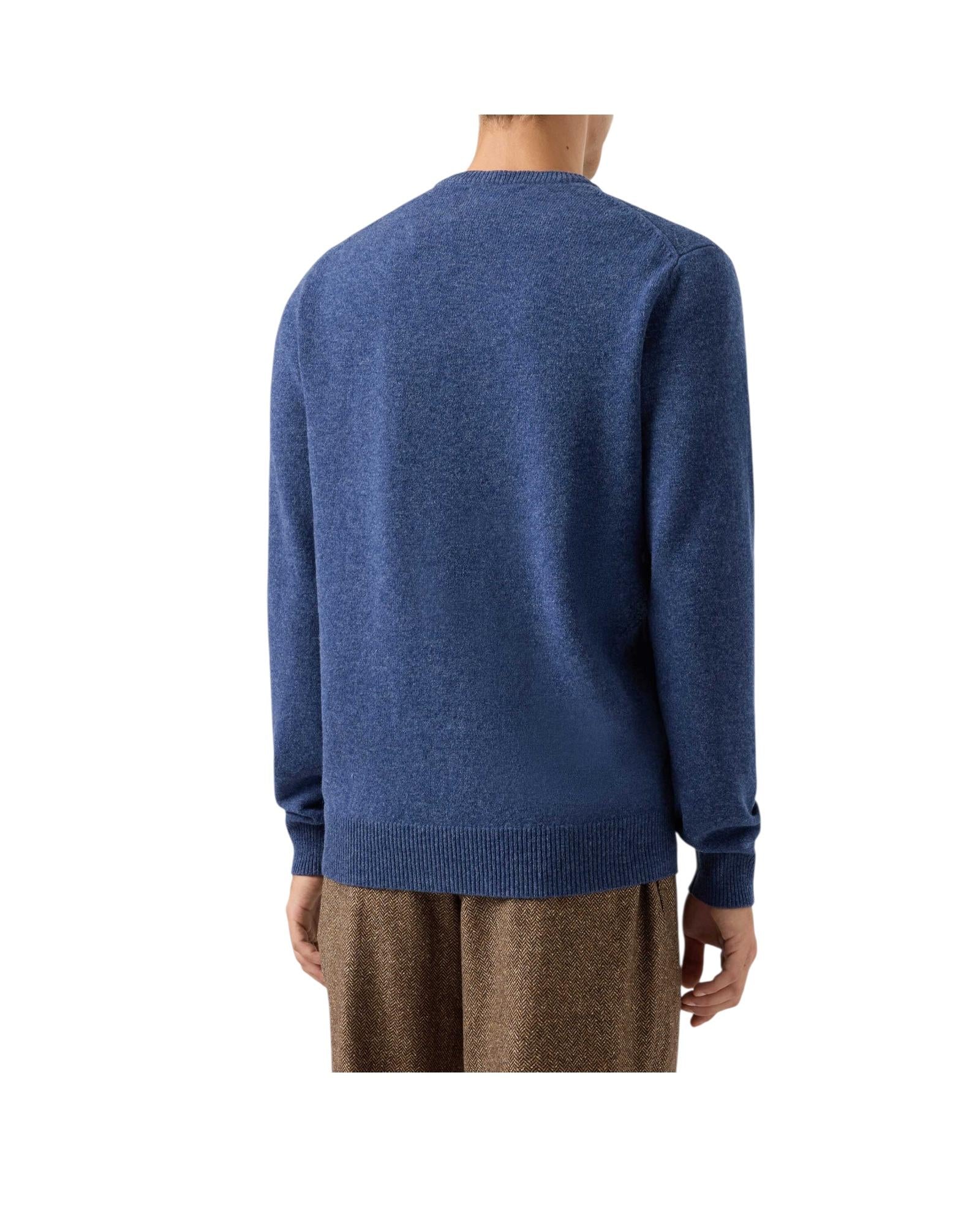 Maglione Regent in lambswool Denim REGE011 00059I MC2 SAINT BARTH 
