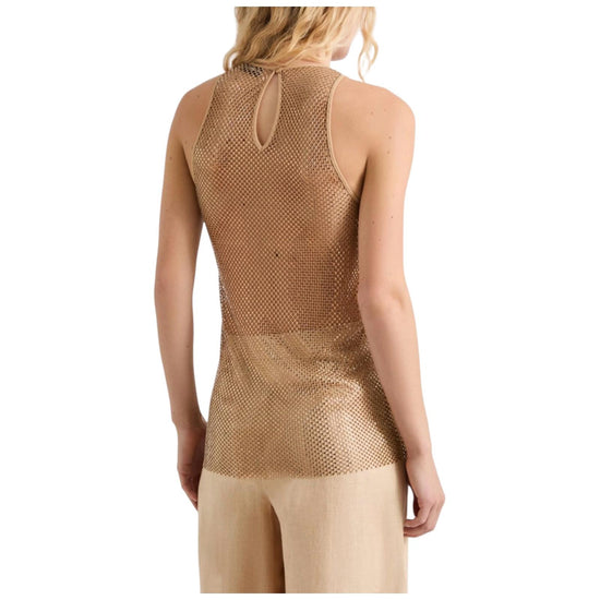 Top in rete con strass Miele DRY 001 MARELLA 