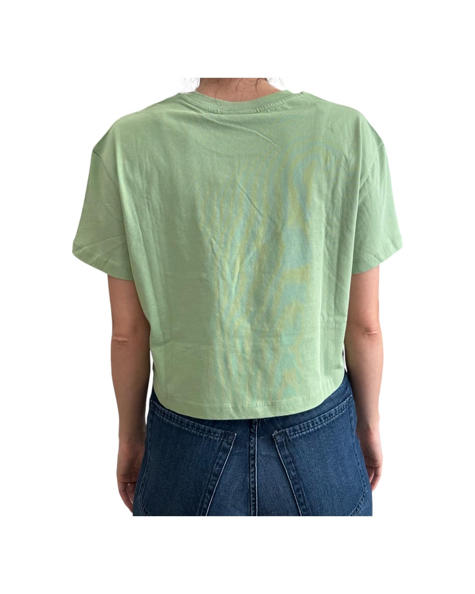 T-shirt crop Gilma verde GILMA 50041 SAVE THE DUCK