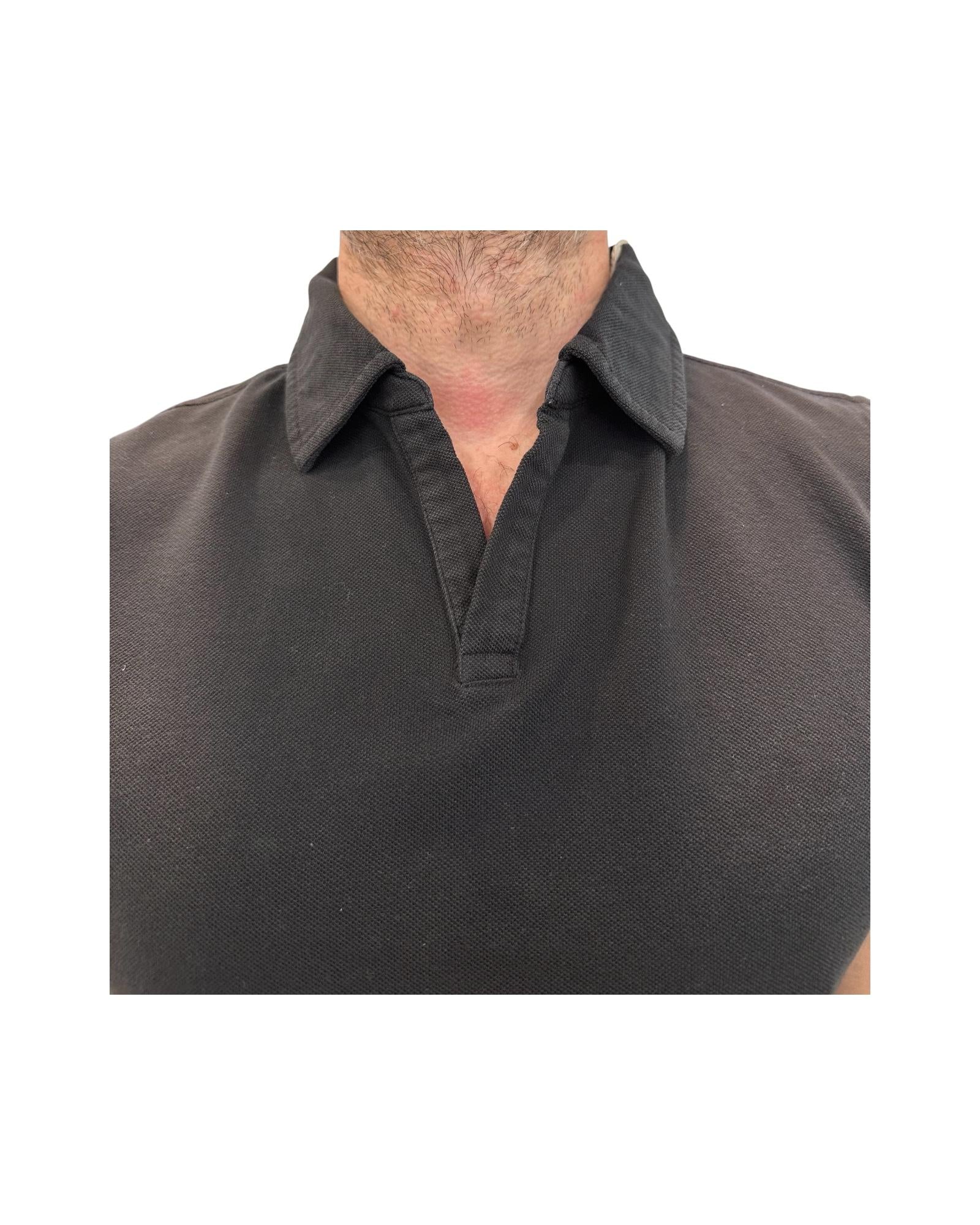 Polo uomo Rockland Black Piquet senza bottoni. 2005 BLACK BL'KER 