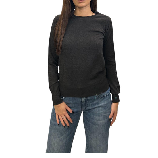 Girocollo in lana merino Grigio scuro MAGLIE GIROCOLLO GRIGIO SCURO AlEXANDRE STONE 