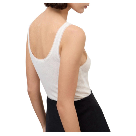 Top Crop in misto lino Latte FSS DT9240 LATTE OTTOD'AME 