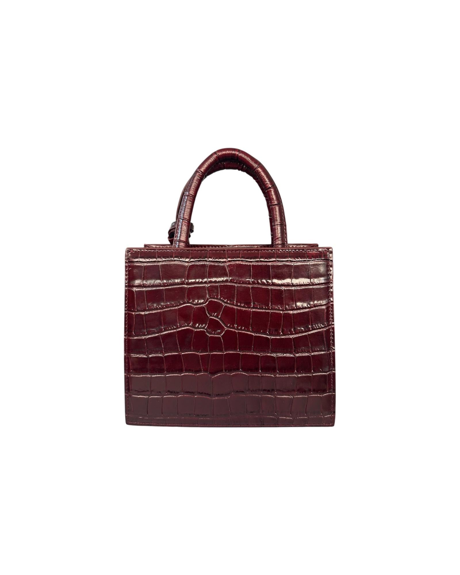 Shop Bag mini printed croco Bordeaux SHBM0002 00510I MC2 SAINT BARTH 