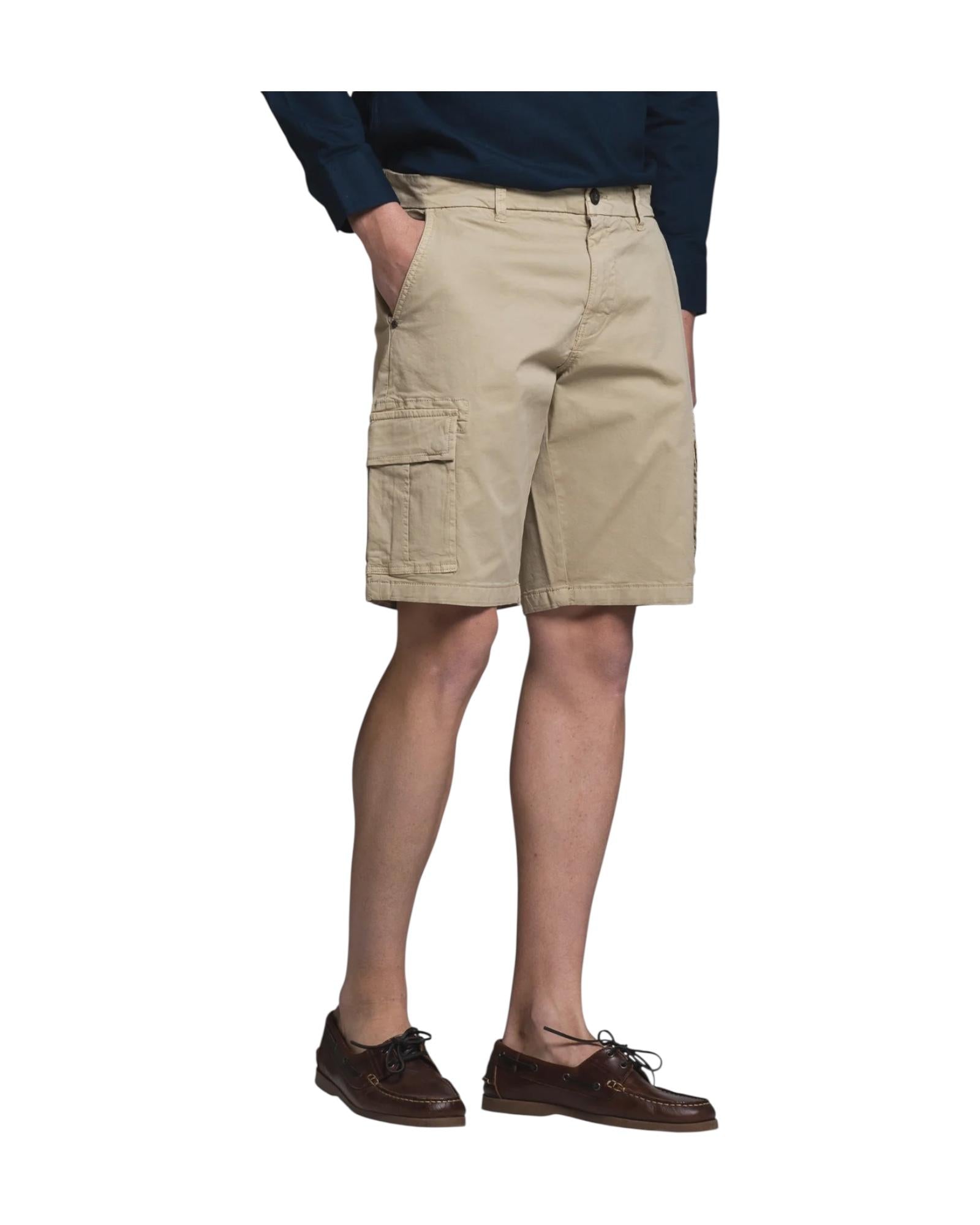 Bermuda Cargo in cotone stretch Desert DANNY GABC68 IMPURE 