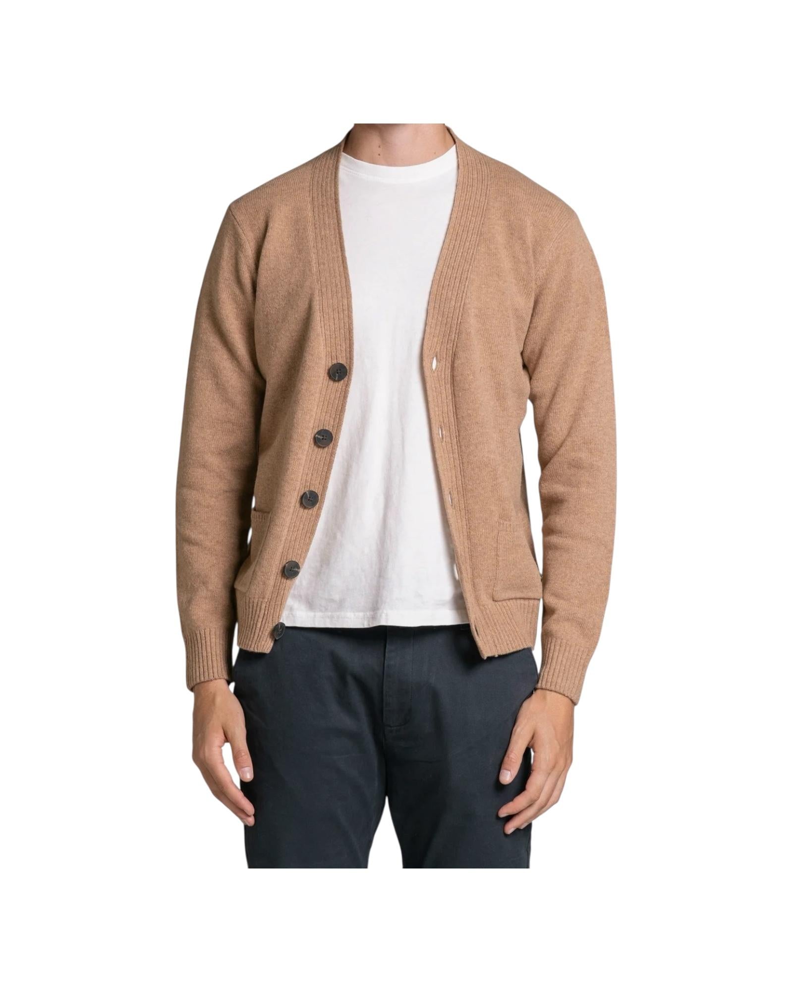 Cardigan Chad in lana Almond CHAD WN8244 IMPURE 