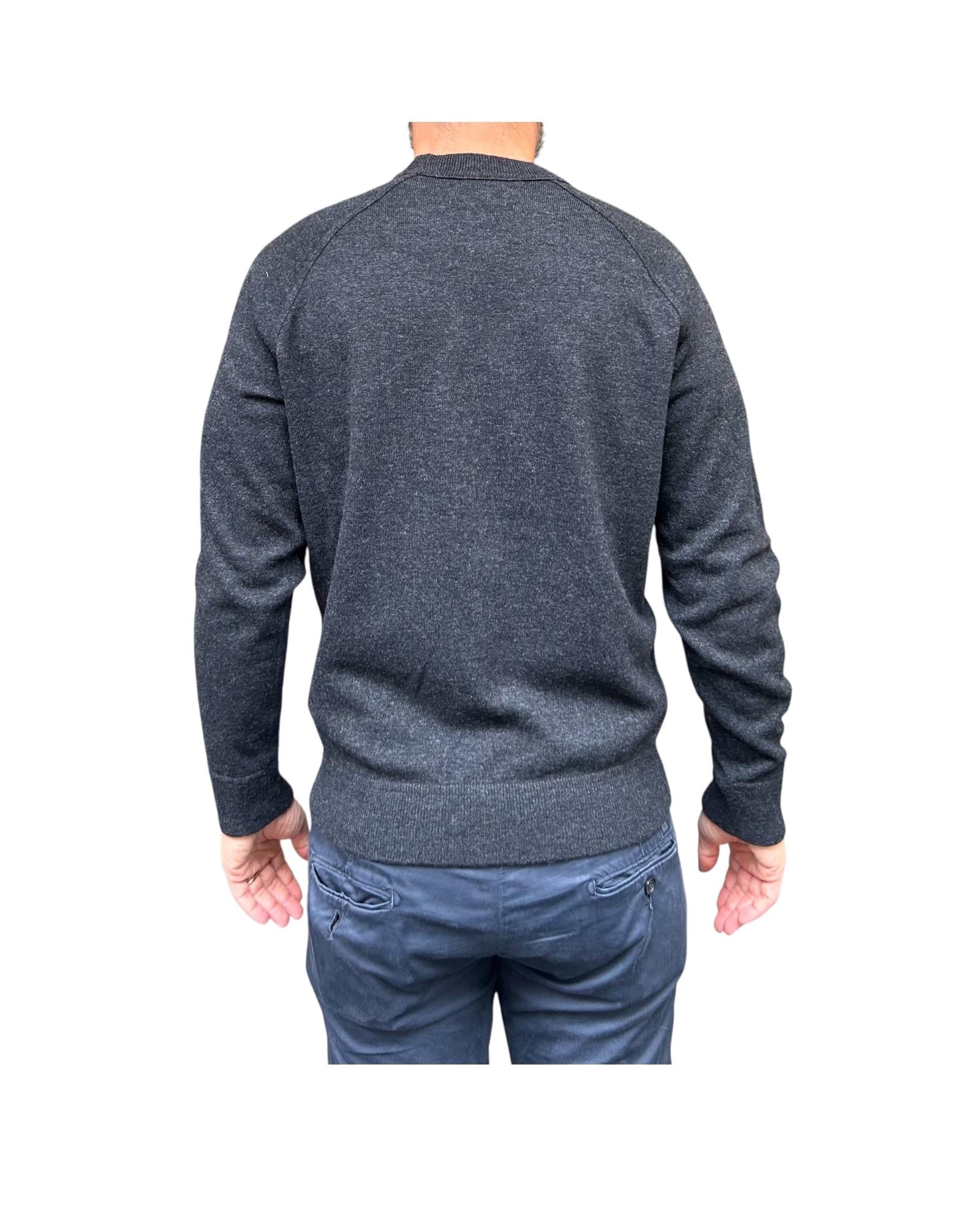 Maglione taglio felpa Dark grey W9009 DARK GREY BL'KER 