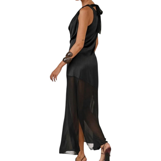Abito in viscosa Nero W39F0085 NERO SOUVENIR 