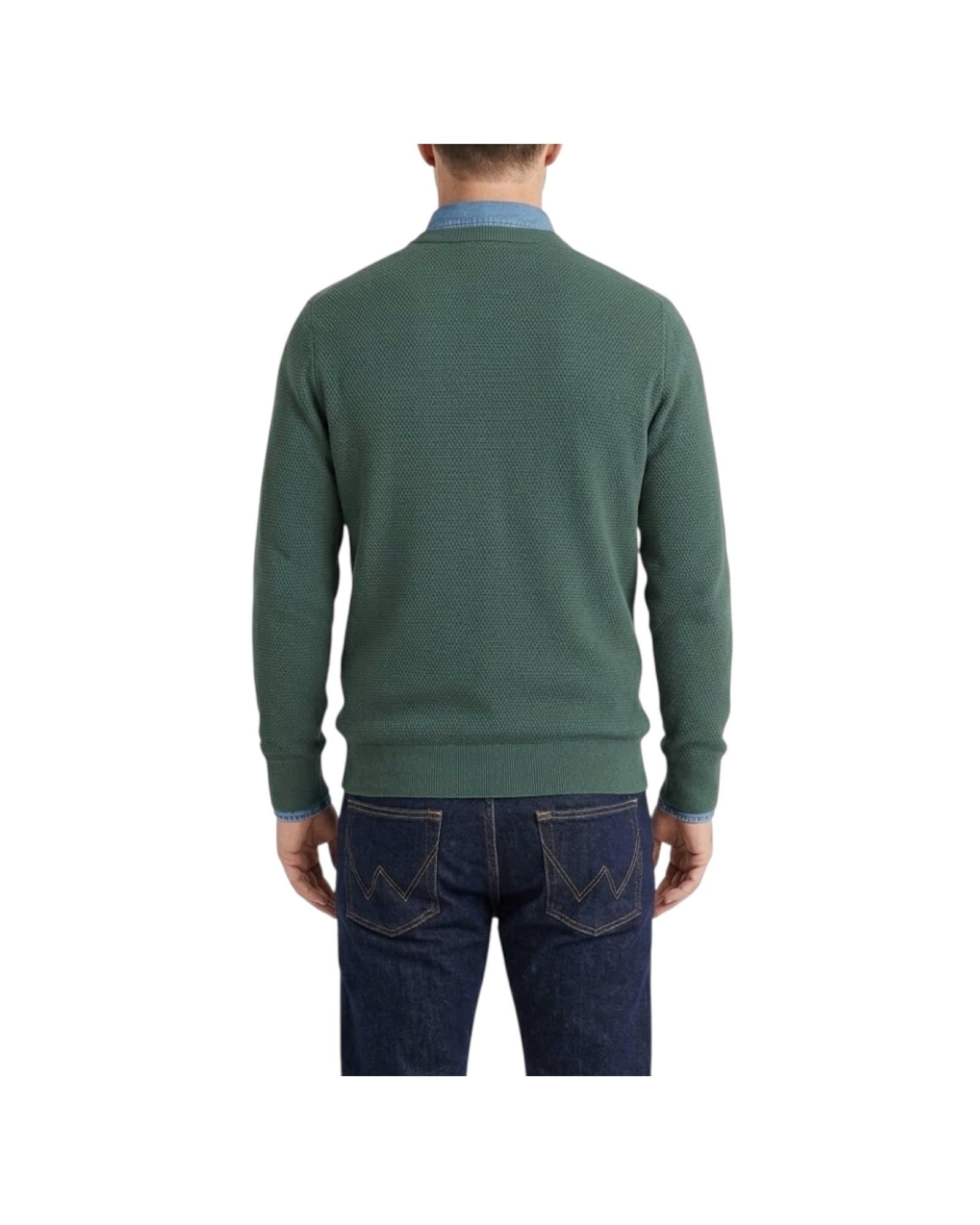 Maglia in cotone a nido d'ape Verde GIROCOLLO NIDO DAPE VERDE RE.VI.VAL 