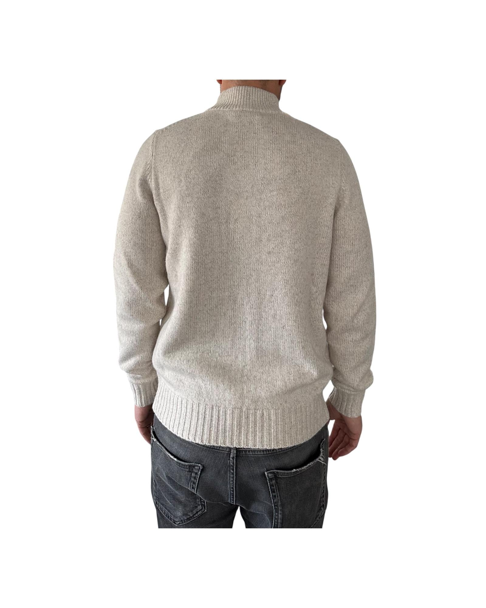 Cardigan con bottoni misto lana Sabbia 87077 405 CAVALIERI MILANO 