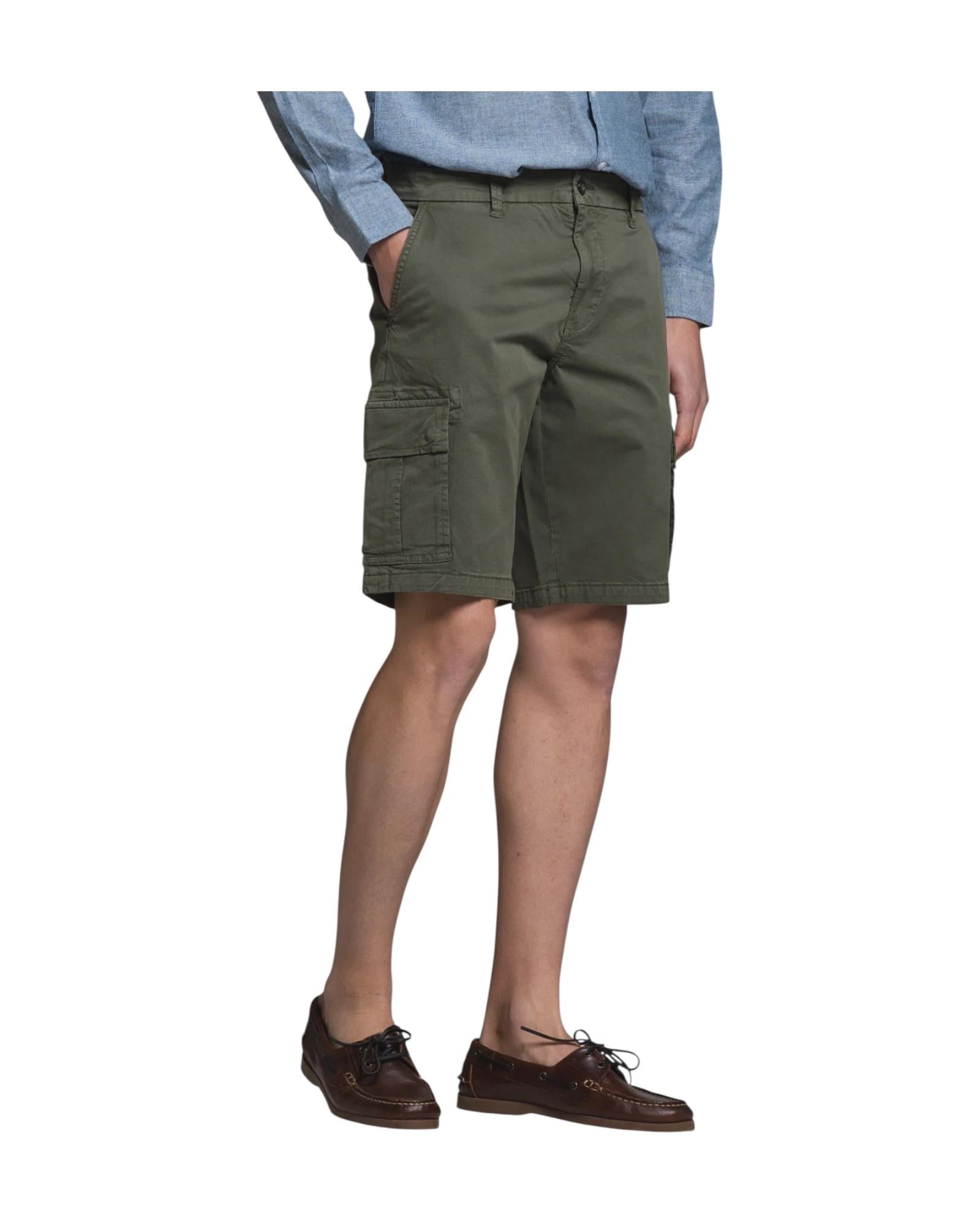 Bermuda Cargo in cotone stretch Military green DANNY GABC03 IMPURE 