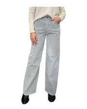 Pantalone Selene Palazzo in velluto Grigio