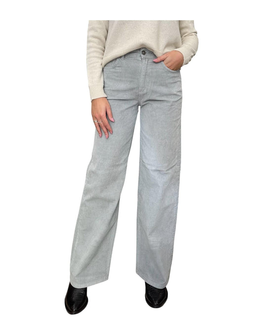 Pantalone Selene Palazzo in velluto Grigio SELENE 10 GRIGIO GOD SAVE DENIM 