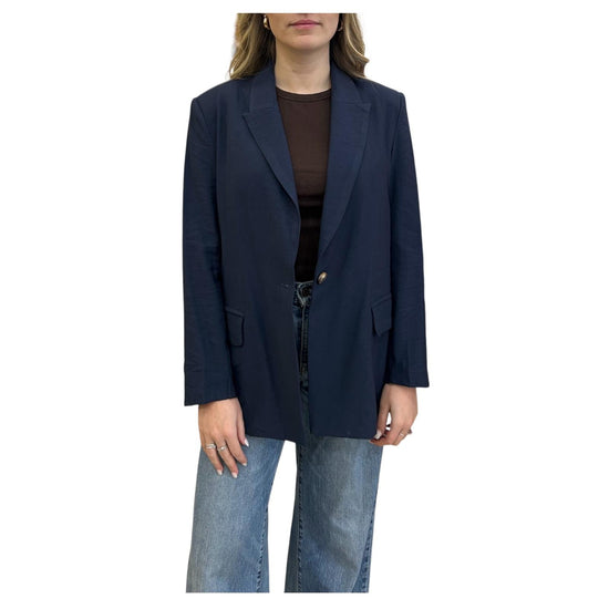 Blazer in viscosa Blue KIRA BLUE IMPURE 