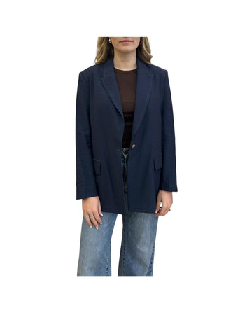 Blazer in viscosa Blue KIRA BLUE IMPURE 