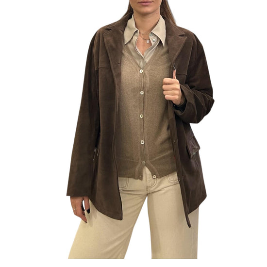 Cardigan in lana merino con scollo a V Beige CARDIGAN V BEIGE AlEXANDRE STONE 