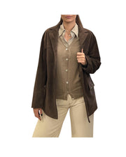 Cardigan in lana merino con scollo a V Beige