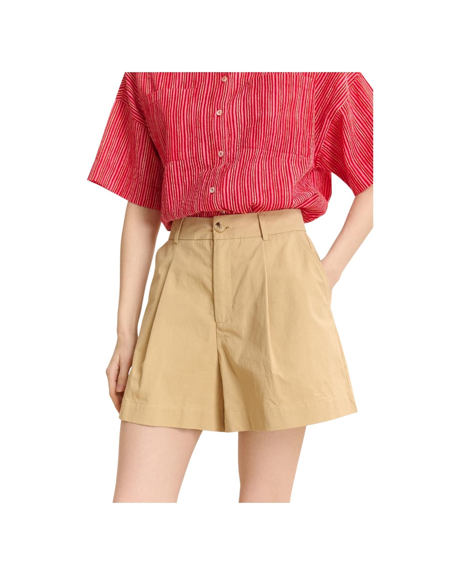 Short Come con pinces Beige 2131 COME BEIGE GARANCE PARIS