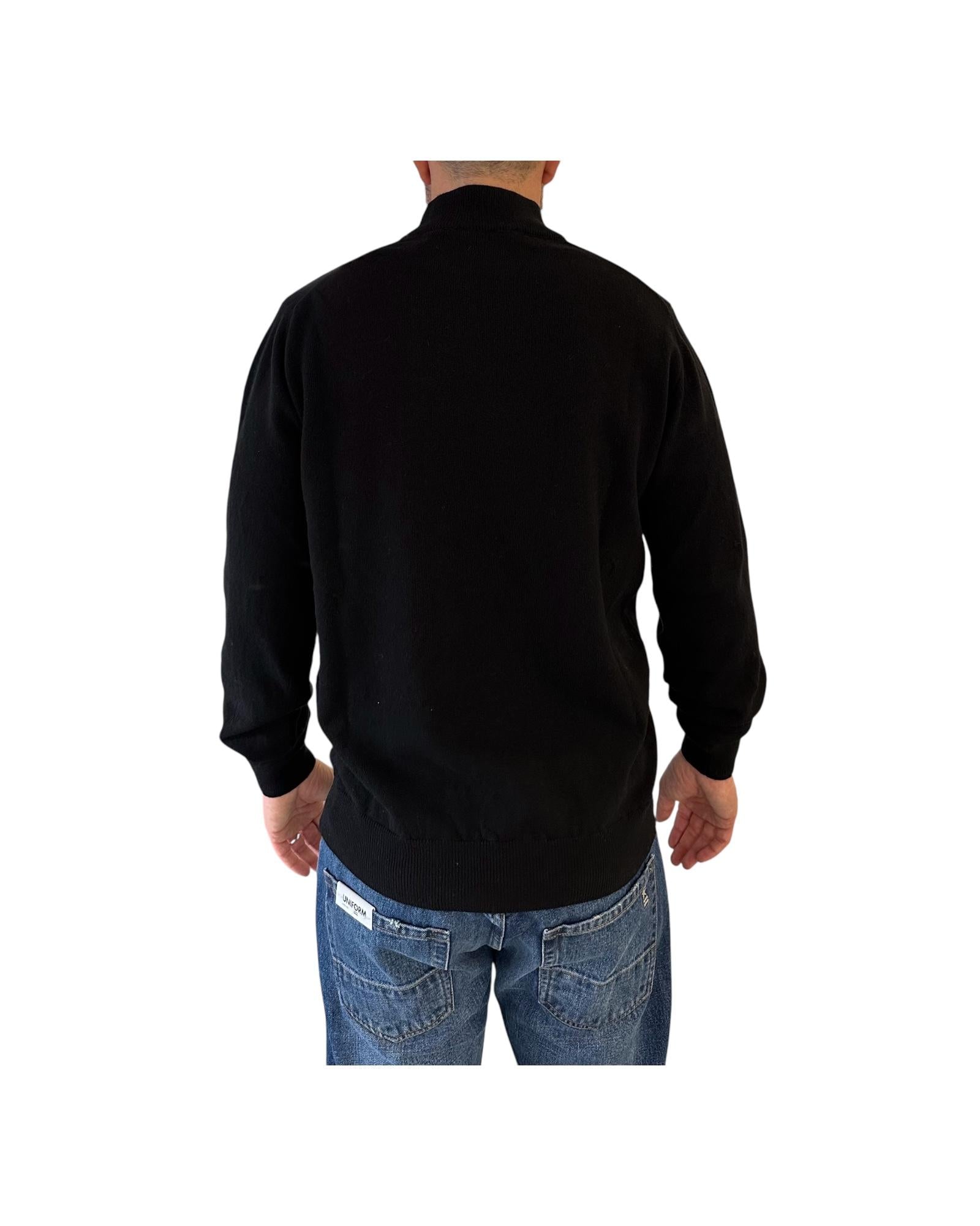 Maglione collo alto misto lana e cashmere Nero 0021 13 WOOL&CO 