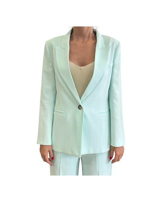 Blazer sfiancato un bottone, verde acqua. TD0073 ACQUA VICOLO 