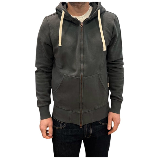 Felpa full zip Nero lavato W4004 NERO LAVATO BL'KER 