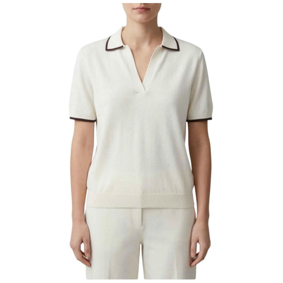 Polo in maglia Beige EVO0001 00253L MC2 SAINT BARTH 