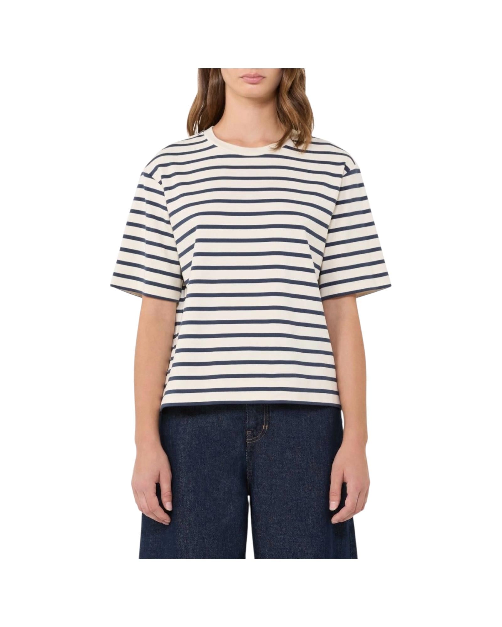T-Shirt in jersey di cotone Panna MULTID 010 MAX MARA WEEKEND