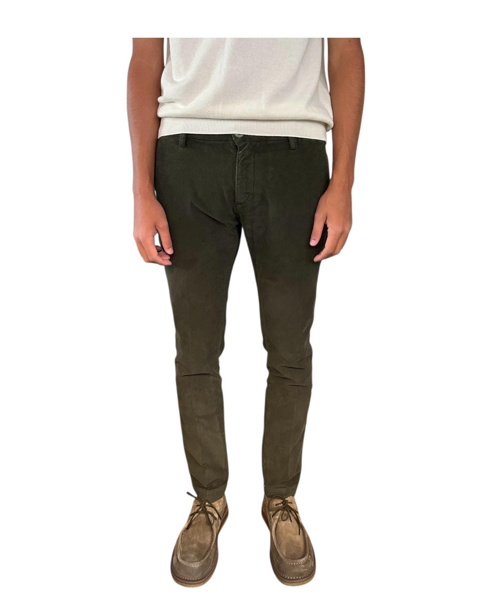 Pantalone Soho velluto mille righe Army 005 SOHO VELVET ARMY MODFITTERS