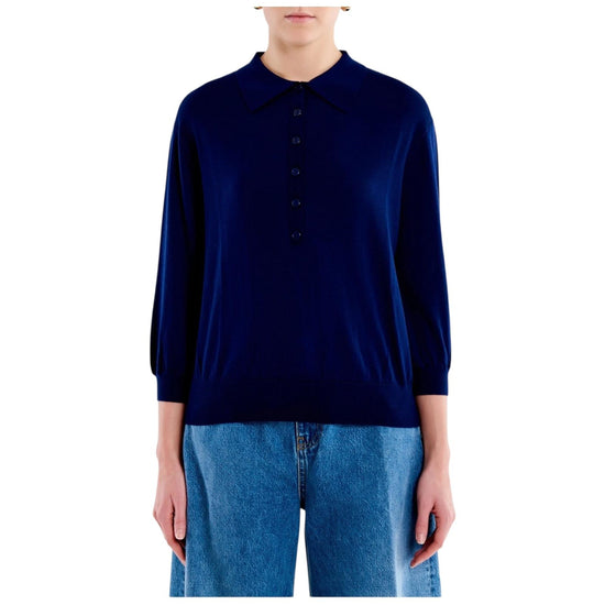 Polo manica 3/4 Blu 22064AB BLU VICOLO 