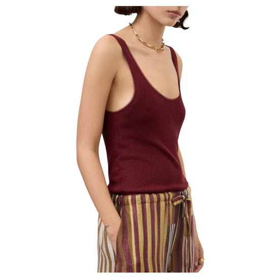 Top Crop in misto lino Merlot FSS DT9240 MERLOT OTTOD'AME 